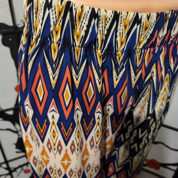 BOHEMIAN GEOMETRIC TRIBAL ART LADIES HAREEM PANTS IN BRIGHT COLORS/SIZE SMALL - Picture 4 of 12